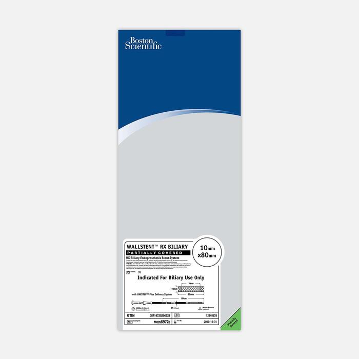 WALLSTENT™ RX Biliary Partially Covered Stent System - 10x80mm