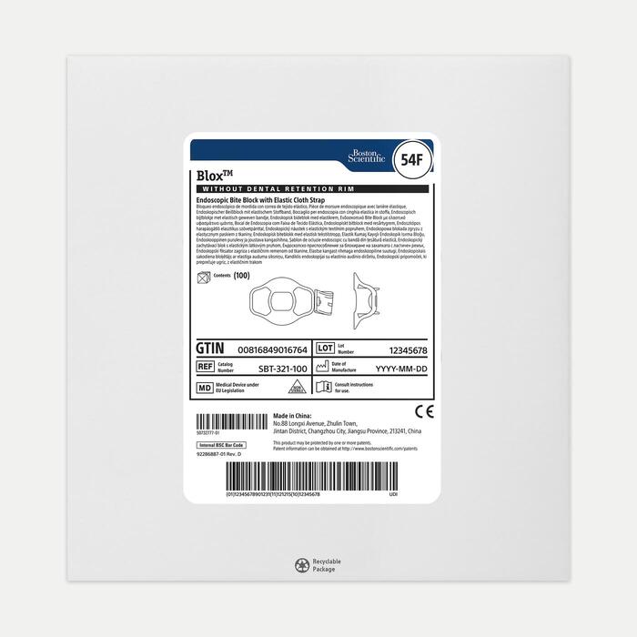 54FR Blox Bite Block w/o Dental Rim, BX/100