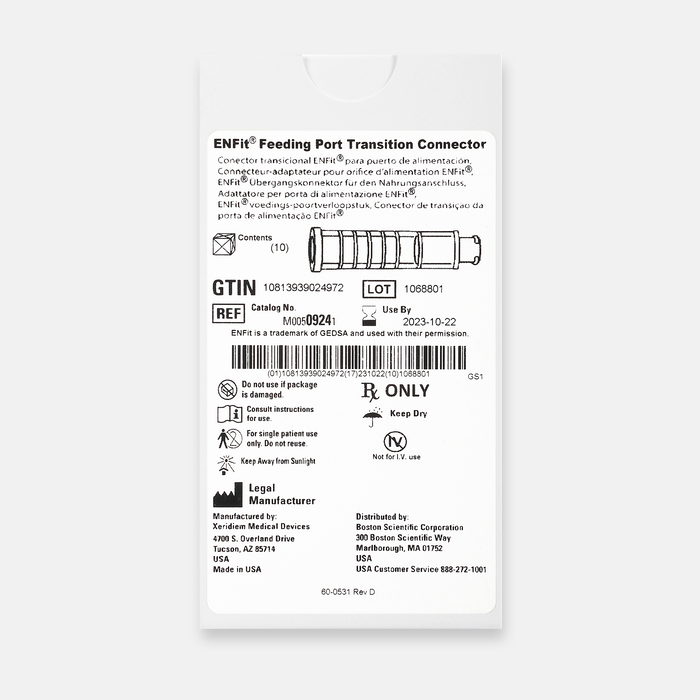 ENFit Feed Port Connector - box of 10