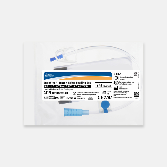24Fr Bolus Straight Adaptor, BX/10